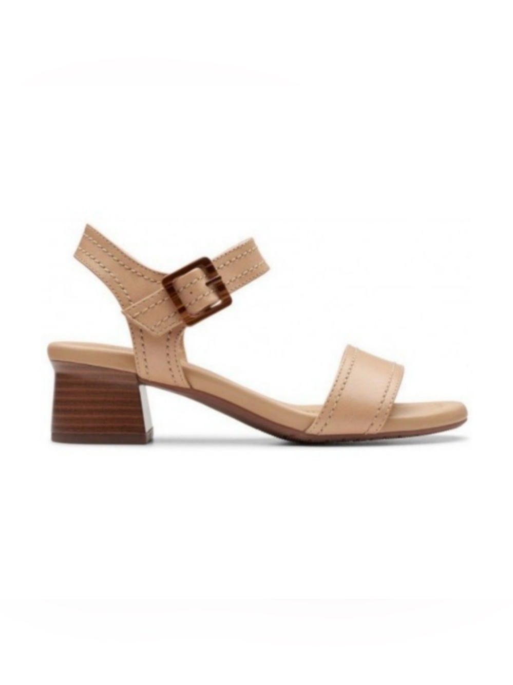Clark’s Collection Women's Desirae Coast Ankle-Strap Sandals Low Heel Tan Size 9